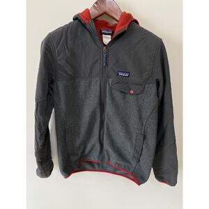 Patagonia Synchilla Snap T Shelled Hoodie Gray Pullover Fleece Jacket Mens Small